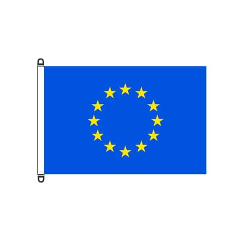 Bandiera in tessuto nautico 110 gr. 150x100 cm Gaia - Europa EU/100